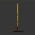 Yellow Metal Construction Site Safety Barrier With Rusty Details And Reflective Surface