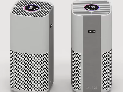 Philips Modern Air Purifiers With Digital Display And Mesh Front Design 3d model