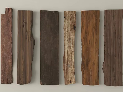 Stone Wood Various Wooden Planks With Natural Textures And Color Tones 3d model