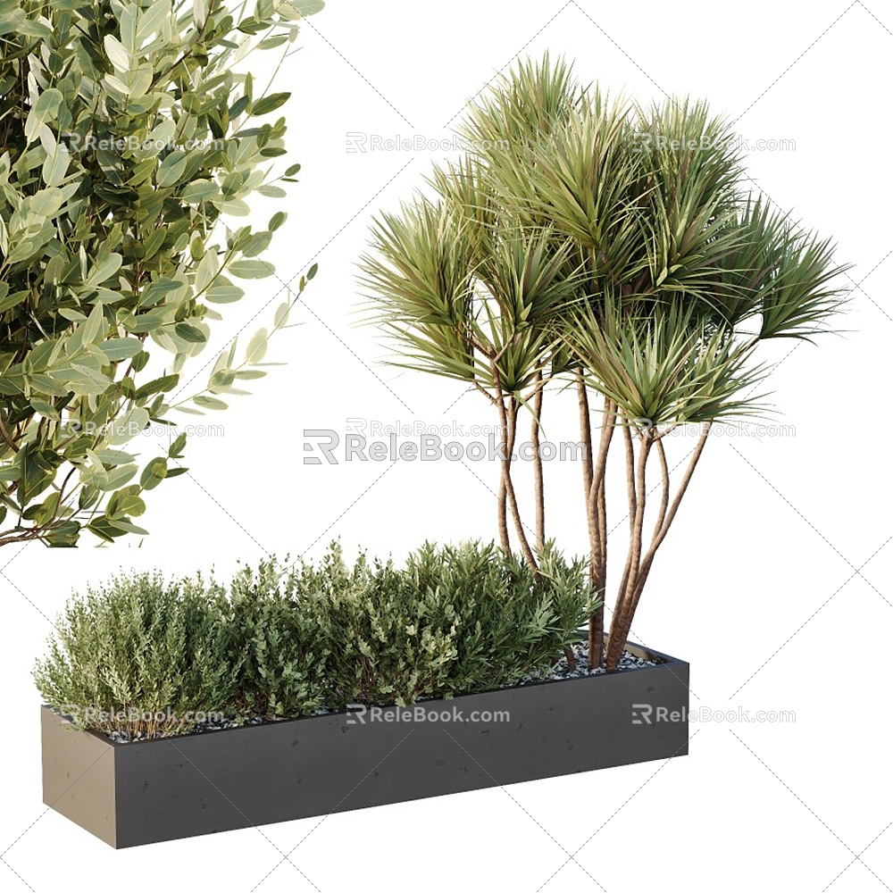 Modern Landscape Plant Heap 3d model