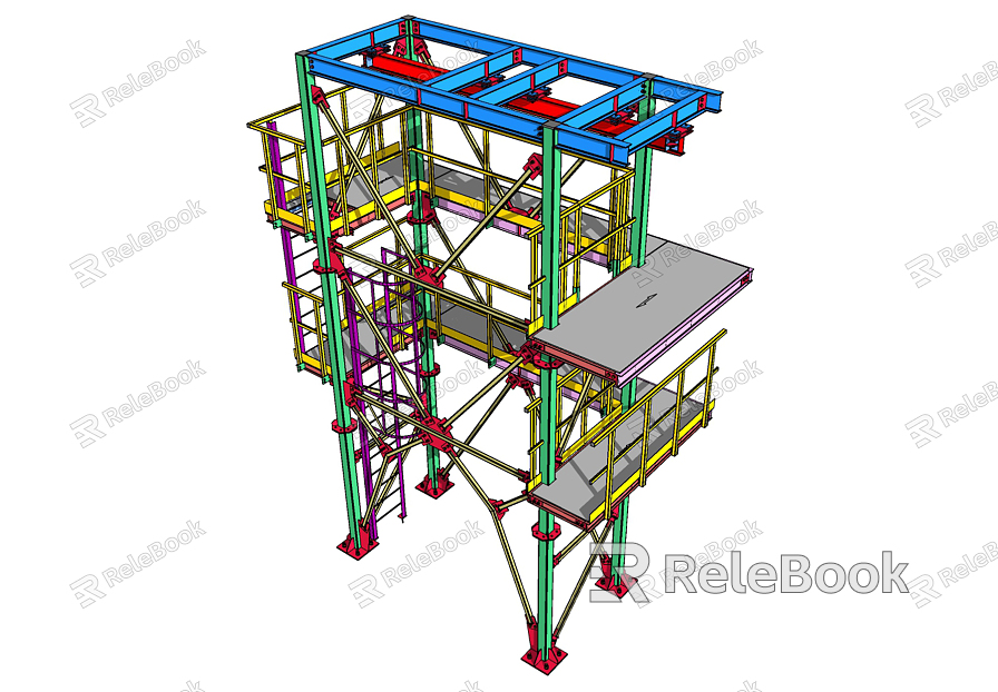 Industrial LOFT steel frame steel structure shelf model