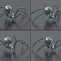 Spider with binding and animation sci-fi spider poisonous spider spider robot 3d model