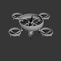 White Drone With Multiple Propellers And Camera Hanging Device Design