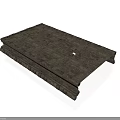Modern Roof Tile Design with Textured Brown Surface and Structural Grooves for Contemporary Building