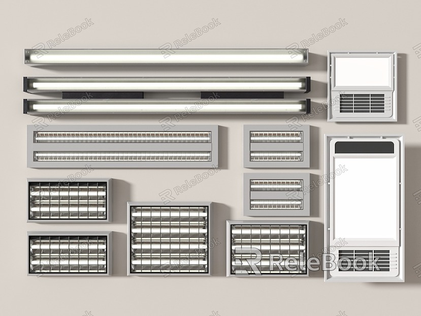 Modern Grille Lamp Embedded Grille Lamp Tube model