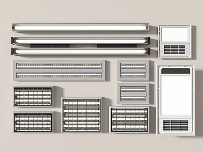 Modern Grille Lamp Embedded Grille Lamp Tube 3d model