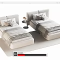 Modern single bedside table 3d model