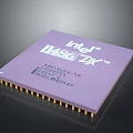 Intel DX Processor Chip With Purple Casing And Gold Pins Design Details