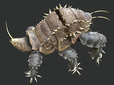Unique Spiny Armored Creature With Thorny Exoskeleton And Multiple Legs 3d model