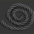 Gray Thick Coiled Rope In Spiral Shape A Practical Decorative Household Item For Daily Use