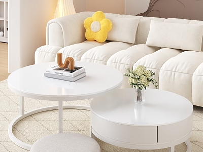 Cream wind coffee table model