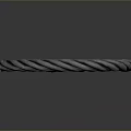Gray Thick Coiled Rope In Spiral Shape A Practical Decorative Household Item For Daily Use