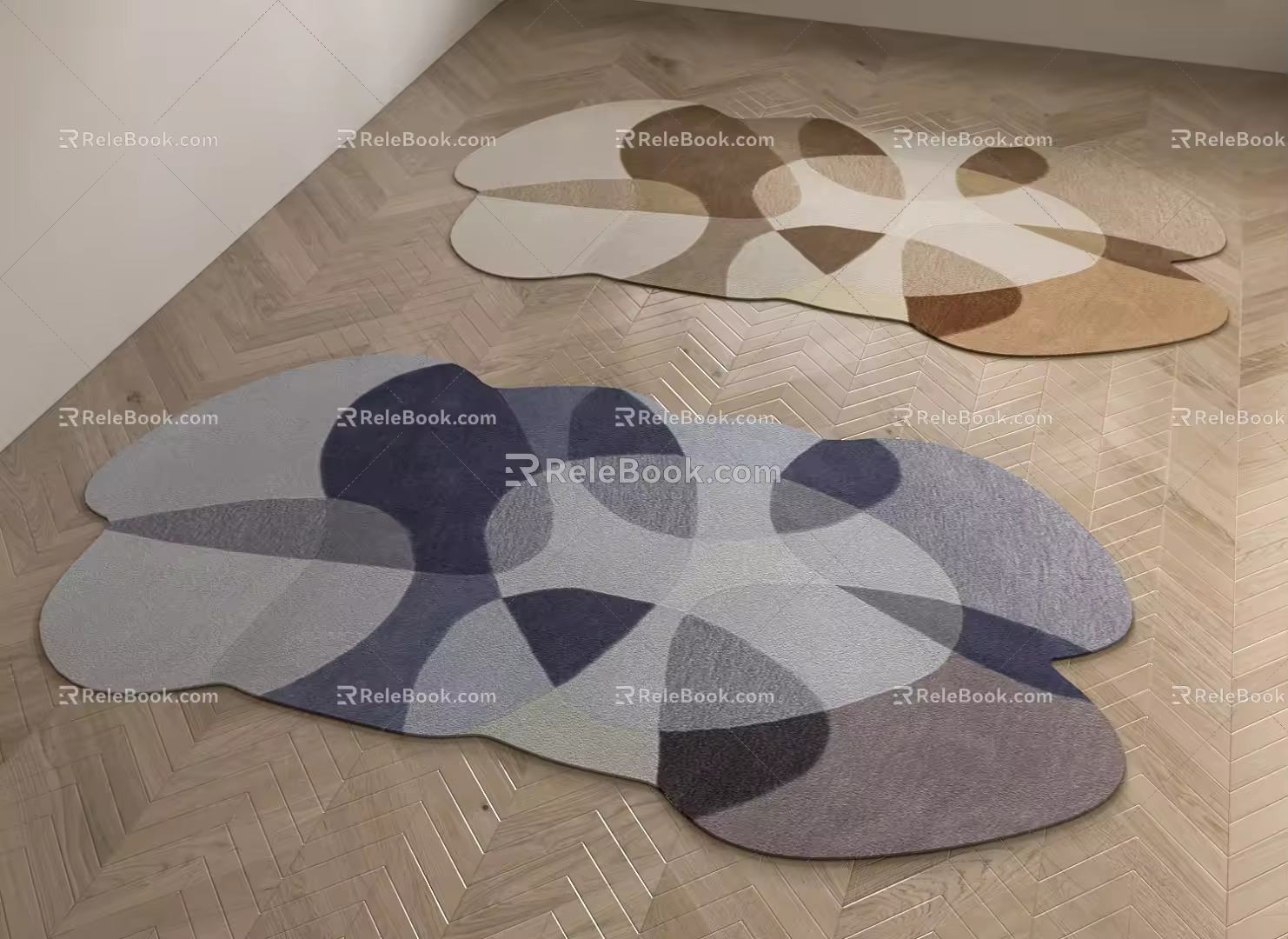Modern Carpet Square Carpet 3d model