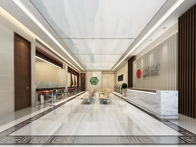 Modern Hall Bank of China Hall 3d model