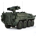 M1134 ATGM Stryker Stryker anti-tank missile vehicle armored vehicle infantry fighting vehicle tank 3d model