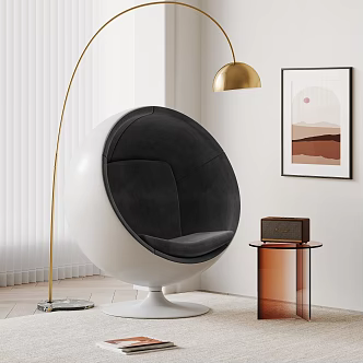 Modern Single Chair Space Ball Chair 3d model
