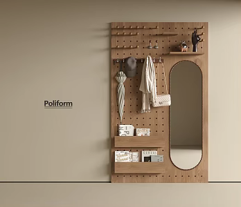 Modern Cave Panel Wall Trim Panel Hanging Rack 3d model