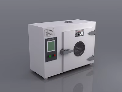 Laboratory Equipment With White Body Digital Display Control Panel And Viewing Window 3d model