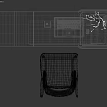 Modern Wooden Desk Chair Set with Laptop Vase and Cup in Sleek Home Office Design
