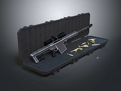 Modern Sniper Gun Sight Sniper Rifle Sci-Fi Sniper Rifle 3d model