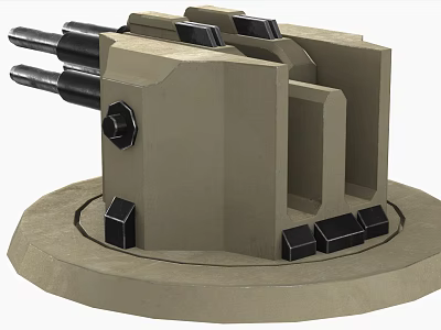 Modern Turret Sci-Fi Turret 3d model