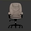 Light Pink Office Chair With Velvet Fabric Armrests And Swivel Base