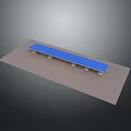 Solar Panel System Installation With Support Structures On Brown Surface 3d model