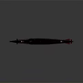 Detailed Blue And Red Submarine Model As Watercraft Design
