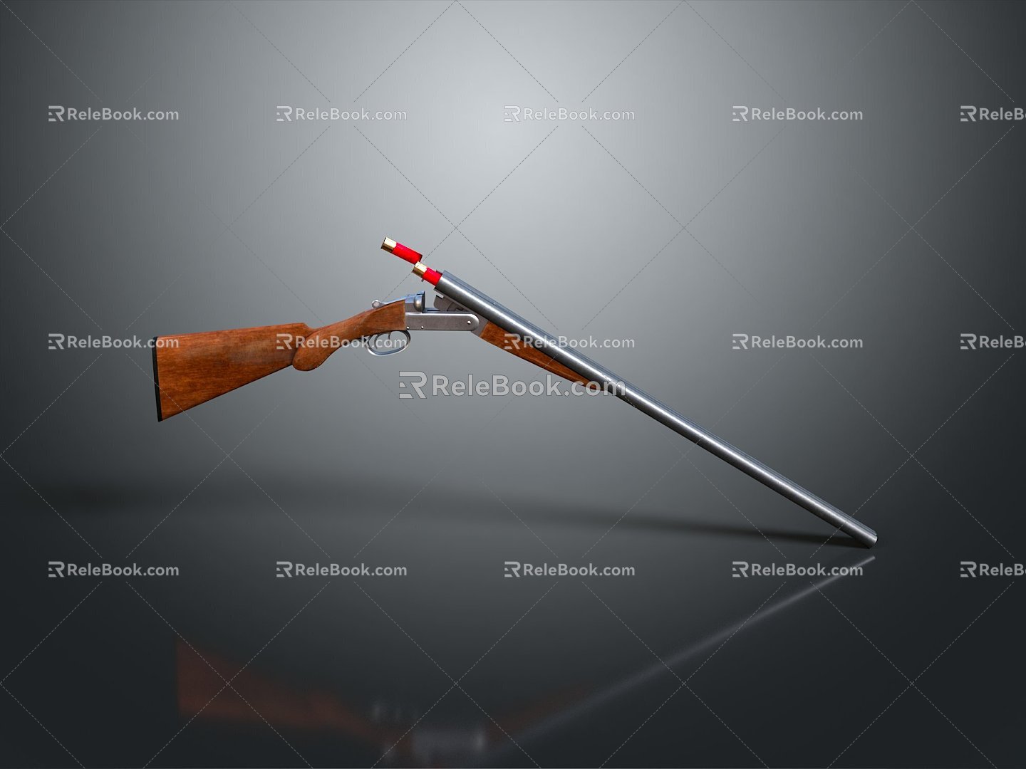 Shotgun shotgun shotgun spray sub-musket rifle single barrel shotgun shotgun with force 3d model