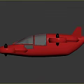 Red Multi Rotor Aircraft With Transparent Cockpit And Six Black Propellers