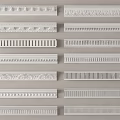Decorative Gypsum Cornice Various Design Styles For Interior Decoration Projects 3d model