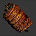 Juicy Layered Roasted Meat Roll With Crispy Glazed Surface And Tender Interior