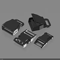 Black Plastic Buckles In Various Styles For Daily Life Supplies Backpacks Belts