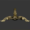 3D Rendered Scorpion with Brown Yellow Exoskeleton Curled Tail and Shiny Pincers