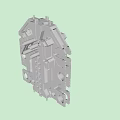 Industrial Equipment Mechanical Component Featuring Complex Metal Structure And Precision Engineering Design Details