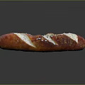 Fresh Red Crust Sliced Bread With Salt Topping And Soft Interior 3d model