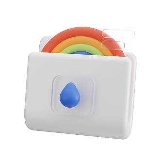 folder rainbow folder cartoon folder 3d model