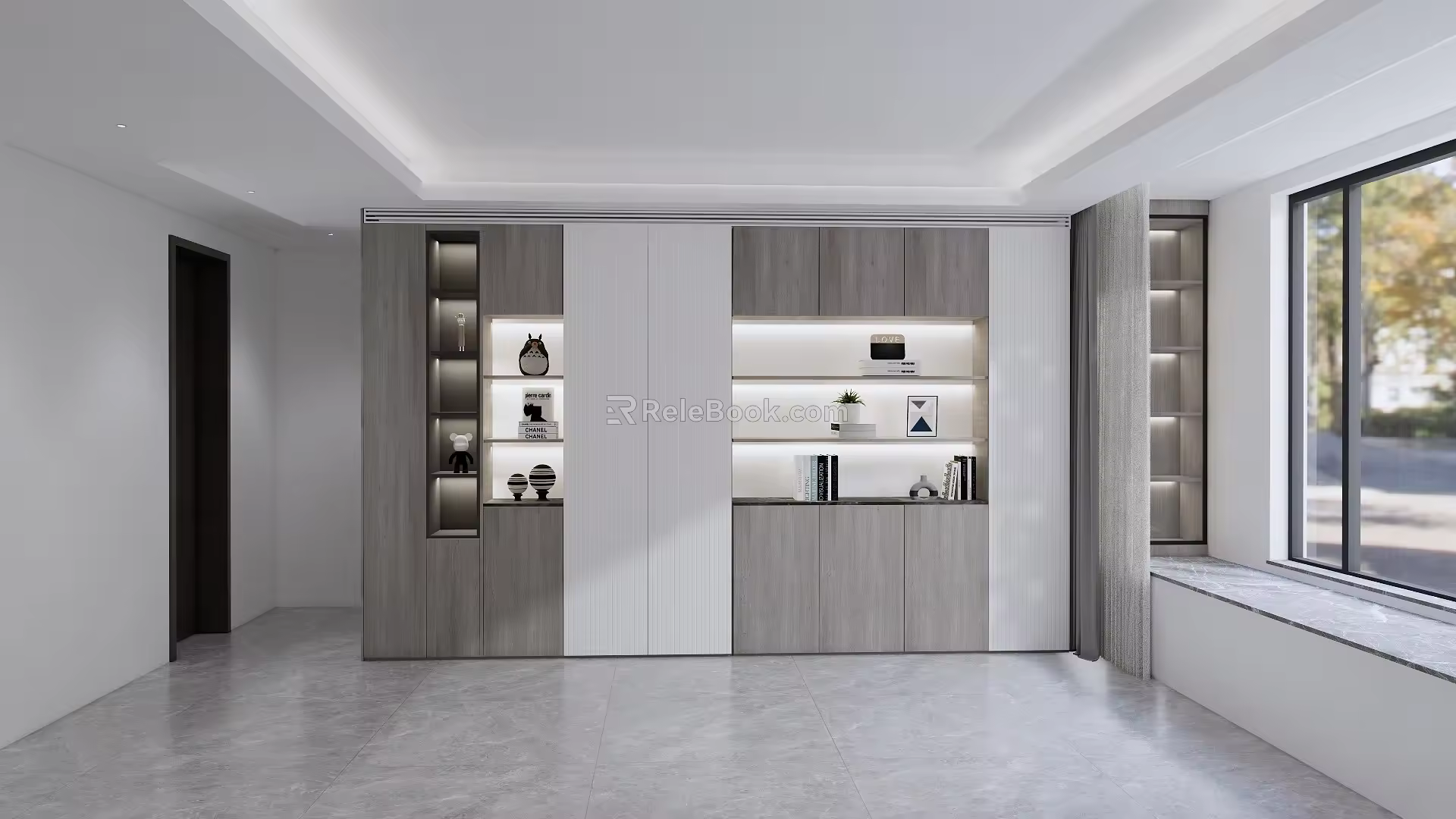 Custom bookcase 3d model