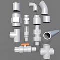 plastic pipe 3d model