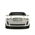 White Bentley Two Door Sports Car With Black Wheels And Luxury Exterior