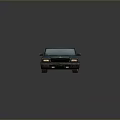 Vintage Teal Car 3D Rendered With Rustic Texture And Classic Design