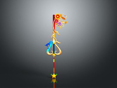 Scepter Ancient Scepter Cane Ancient Scepter Magic Scepter Metal Scepter Classical Scepter Magic Scepter 3d model