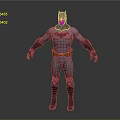 Batman Game Movie Character 3D Model With Gray Costume Yellow Utility Belt And Black Cowl