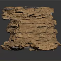 Wood and Stone Decorative Structure With Natural Stacked Texture Design