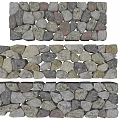 Natural Stone Feature Wall With Irregular Stones And Textured Surface For Garden Decor 3d model