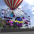 Vibrant Youth Hot Air Balloon Festival Featuring Colorful Balloons And Decorative Arches