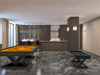 Modern Billiards Room Home Billiards Room Fitness Room Entertainment Room Fitness Equipment Billiards Room Wine Tasting Room Wine Cellar model