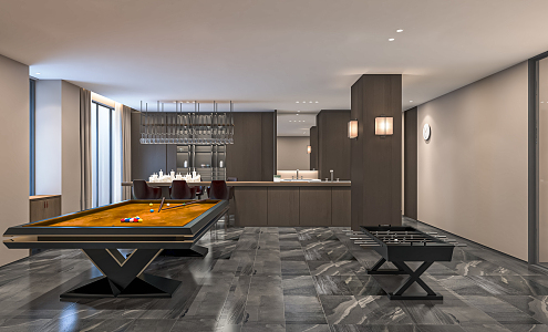 Modern Billiards Room Home Billiards Room Fitness Room Entertainment Room Fitness Equipment Billiards Room Wine Tasting Room Wine Cellar 3d model