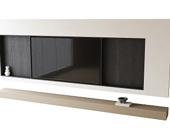 TV background wall TV wall 3d model