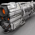 Futuristic Mechanical Structure With Armored Panels And Metallic Surface Design 3d model
